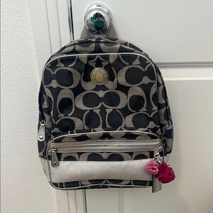 Coach Black and Gray Backpack